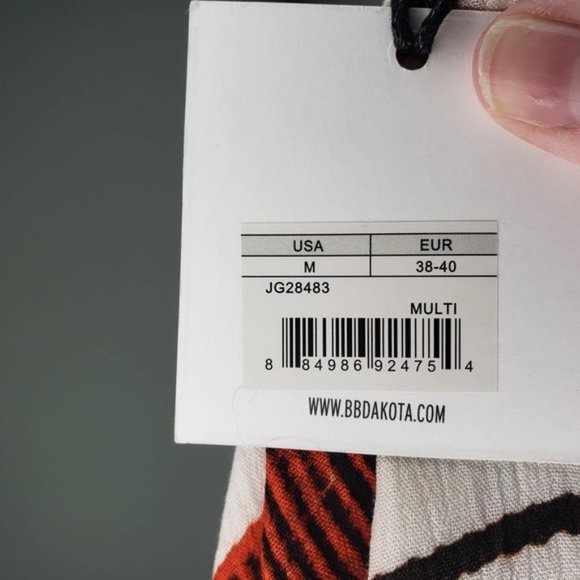 BB Dakota Bryanne Striped One Shoulder Dress NWT - Picture 6 of 6